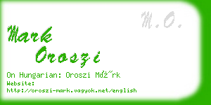 mark oroszi business card